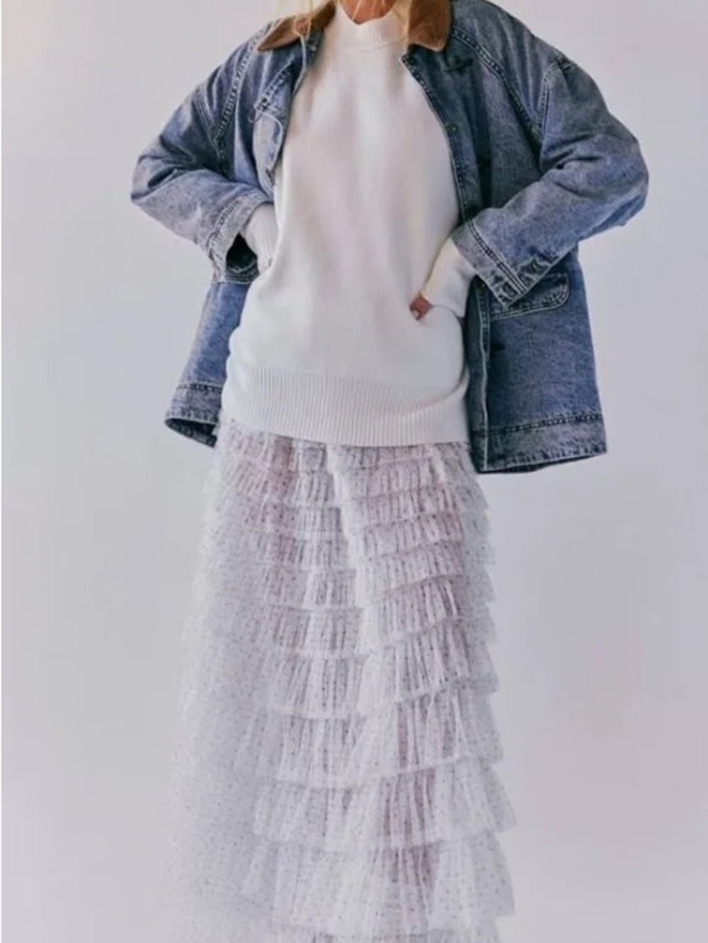 Free People Intimately "Return of the Ruffle" Maxi Slip Skirt
